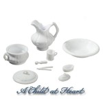 (*) Dollhouse Victorian Chamber Set - White