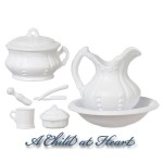 (*) Dollhouse Victorian Chamber Set - White