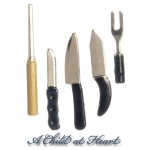 5 pc. Dollhouse Kitchen Knives Set