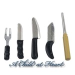 5 pc. Dollhouse Kitchen Knives Set