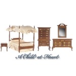 Dollhouse Canopy Bedroom Walnut