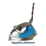 (*) Dollhouse Modern Steam Iron - Blue