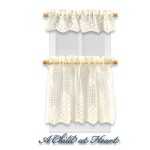Dollhouse Beige Ecru Lace Cafe Curtain
