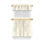 Dollhouse Beige Ecru Lace Cafe Curtain