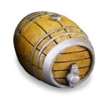 (*) Dollhouse Wine Barrel w/Tap - Small