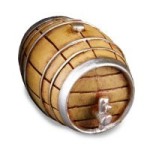 (*) Dollhouse Wine Barrel w/Tap - Large