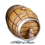 (*) Dollhouse Wine Barrel w/Tap - Large