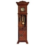 Dollhouse Walnut Grandfather Clock by Bespaq 