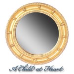 Dollhouse Gold Round Mirror