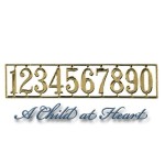 Dollhouse Brass House Numbers