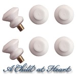 Dollhouse 6 Round Door Knobs- Choice of Finish -
