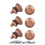Dollhouse 6 Round Door Knobs- Choice of Finish -
