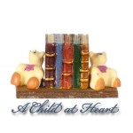 Dollhouse Bear Bookends with Books