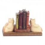 Dollhouse Bear Bookends with Books
