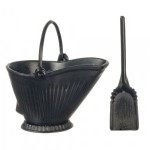 Dollhouse Coal Scuttle With Shovel &amp; Coal- Choice of Style -