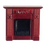 Dollhouse Mahogany Elizabeth Fireplace