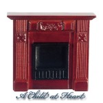 Dollhouse Mahogany Elizabeth Fireplace