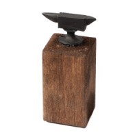 Dollhouse Anvil on Wooden Beam - Product Image