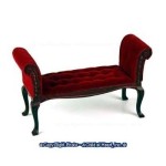 Dollhouse Red Settee- Choice Of Finish -