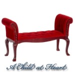 Dollhouse Red Settee- Choice Of Finish -