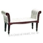 Dollhouse Bedroom Settee- Choice Of Finish &amp; Fabric -