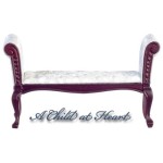 Dollhouse Bedroom Settee- Choice Of Finish &amp; Fabric -