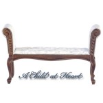 Dollhouse Bedroom Settee- Choice Of Finish &amp; Fabric -