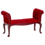 Dollhouse Bedroom Settee- Choice Of Finish &amp; Fabric -