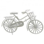 Dollhouse Miniature Bicycle - White