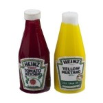 (*) Dollhouse Heinz Ketchup &amp; Mustard Set