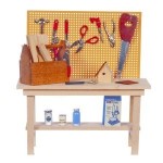 Dollhouse Workbench with Workshop Accessories