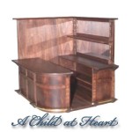 Dollhouse Corner Bar Unit - Plain Back
