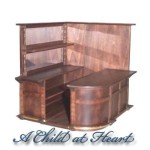 Dollhouse Corner Bar Unit - Plain Back