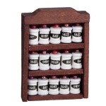 Dollhouse Spice Rack with Spices