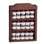 Dollhouse Spice Rack with Spices