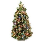 (&amp;sect; Closeout) Antique Gold Lighted Christmas Tree