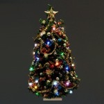 (&amp;sect; Closeout) Antique Gold Lighted Christmas Tree