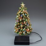 (&amp;sect; Closeout) Antique Gold Lighted Christmas Tree