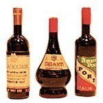 (*) Dollhouse Italian Wine Set