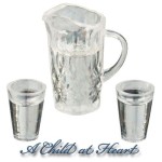 Water Pitcher with 2 Glasses