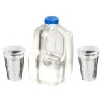 (*) Gallon Water Bottle with 2 Glasses