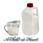 Dollhouse Milk &amp; Filled Measuring Cup