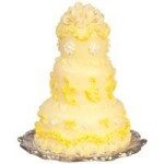 Yellow Dollhouse Wedding Cake
