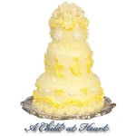 Yellow Dollhouse Wedding Cake