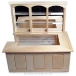 (*) Unfinished Bar Counter with Display Shelves