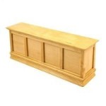 (*) Long Pine Shop Counter With Solid Front