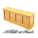 (*) Long Pine Shop Counter With Solid Front