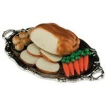 (*) Dollhouse Turkey Dinner on Tray