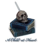 Dollhouse Skull with Books