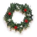 Dollhouse Christmas Wreath With Hearts